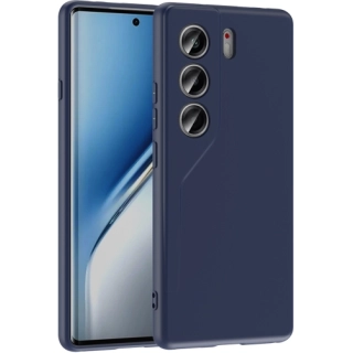 Tecno Camon 40 Pro Kılıf İçi Kadife Mat Mara Lansman Silikon Kapak  - Lacivert