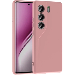 Tecno Camon 40 Pro Kılıf İçi Kadife Mat Mara Lansman Silikon Kapak  - Pembe