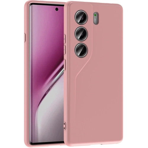 Tecno Camon 40 Pro Kılıf İçi Kadife Mat Mara Lansman Silikon Kapak  - Pembe