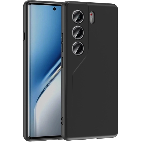 Tecno Camon 40 Pro Kılıf İçi Kadife Mat Mara Lansman Silikon Kapak  - Siyah