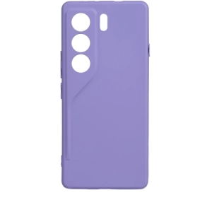 Tecno Camon 40 Pro Kılıf Silikon Mat Esnek Kamera Korumalı Biye Kapak - Lila