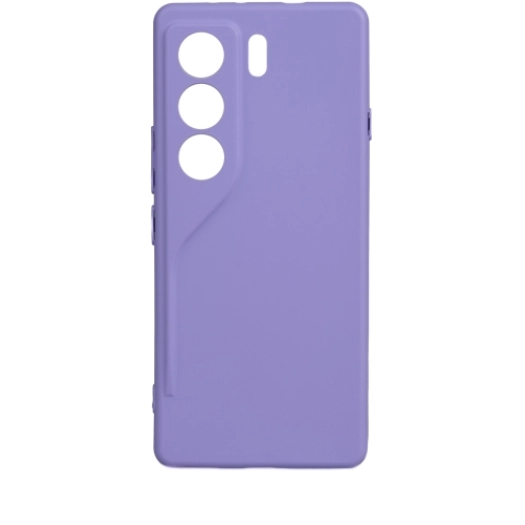 Tecno Camon 40 Pro Kılıf Silikon Mat Esnek Kamera Korumalı Biye Kapak - Lila