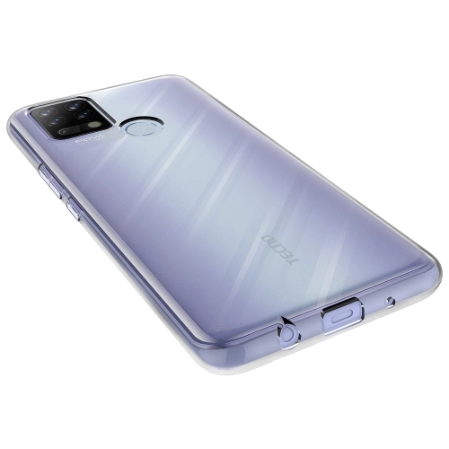 Tecno Pova Kılıf Kamera Korumalı Esnek Silikon Kapak - Şeffaf