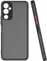 Tecno Pova Neo 2 Kılıf Kamera Korumalı Arkası Şeffaf Mat Silikon Kapak - Siyah