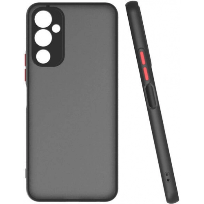 Tecno Pova Neo 2 Kılıf Kamera Korumalı Arkası Şeffaf Mat Silikon Kapak - Siyah