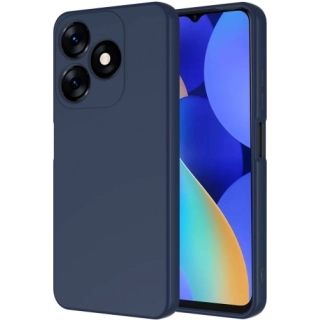 Tecno Spark 10 4G Kılıf İçi Kadife Mat Mara Lansman Silikon Kapak  - Lacivert