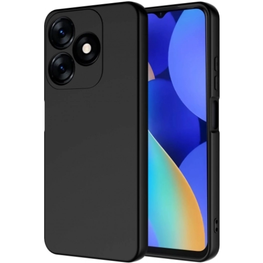 Tecno Spark 10C Kılıf İçi Kadife Mat Mara Lansman Silikon Kapak  - Siyah