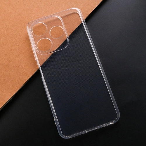Tecno Spark 10C Kılıf Kamera Korumalı Esnek Silikon Kapak - Şeffaf