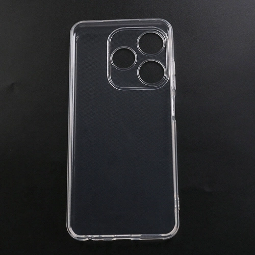 Tecno Spark 10C Kılıf Kamera Korumalı Esnek Silikon Kapak - Şeffaf
