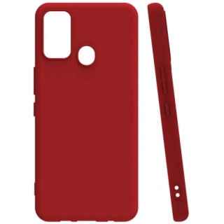 Tecno Spark 7 Kılıf Silikon Mat Esnek Kamera Korumalı Biye Kapak - Kırmızı