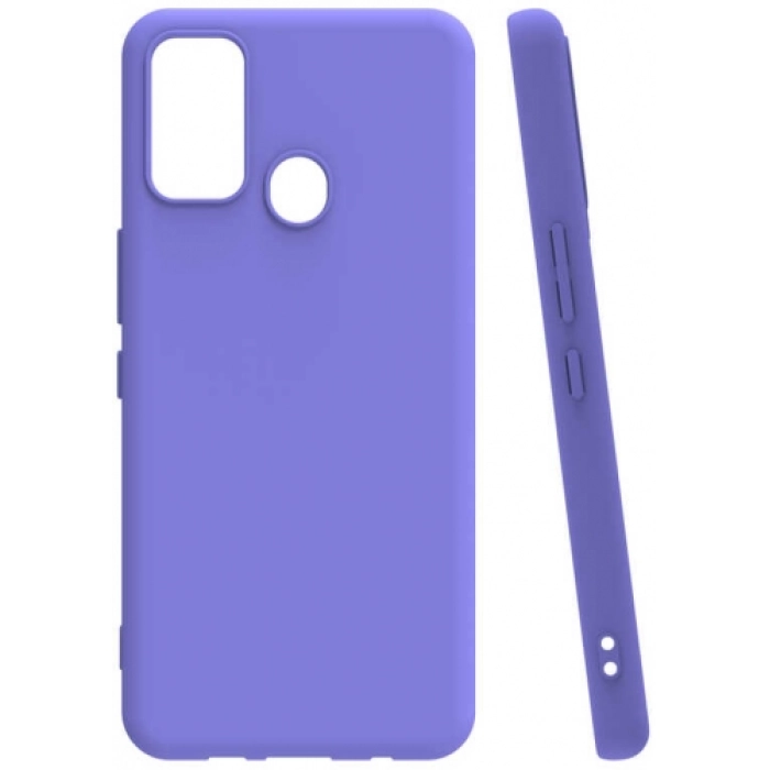 Tecno Spark 7 Kılıf Silikon Mat Esnek Kamera Korumalı Biye Kapak - Lila