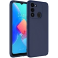 Tecno Spark 8C Kılıf İçi Kadife Mat Mara Lansman Silikon Kapak  - Lacivert