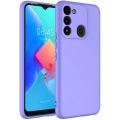 Tecno Spark 8C Kılıf İçi Kadife Mat Mara Lansman Silikon Kapak  - Lila