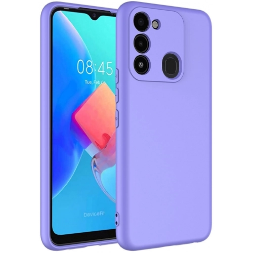 Tecno Spark 8C Kılıf İçi Kadife Mat Mara Lansman Silikon Kapak  - Lila