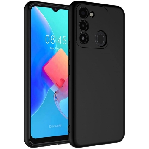 Tecno Spark 8C Kılıf İçi Kadife Mat Mara Lansman Silikon Kapak  - Siyah