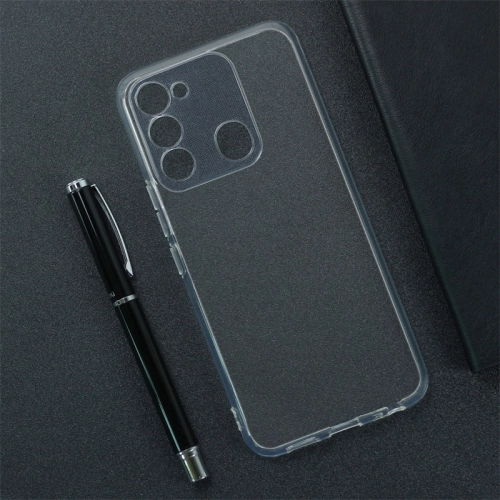 Tecno Spark 8C Kılıf Kamera Korumalı Esnek Silikon Kapak - Şeffaf