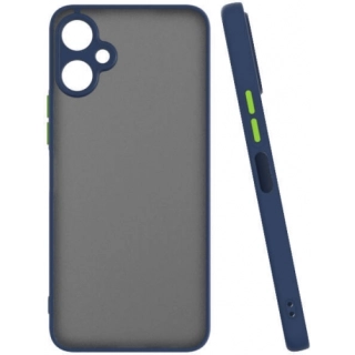 Tecno Spark 9T Kılıf Kamera Korumalı Arkası Şeffaf Mat Silikon Kapak - Lacivert