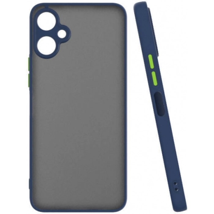 Tecno Spark 9T Kılıf Kamera Korumalı Arkası Şeffaf Mat Silikon Kapak - Lacivert