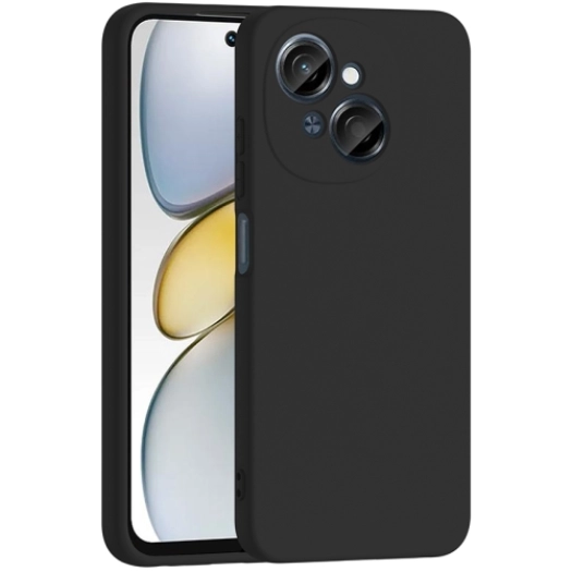 Tecno Spark Go 1 2025 Kılıf İçi Kadife Mat Mara Lansman Silikon Kapak  - Siyah