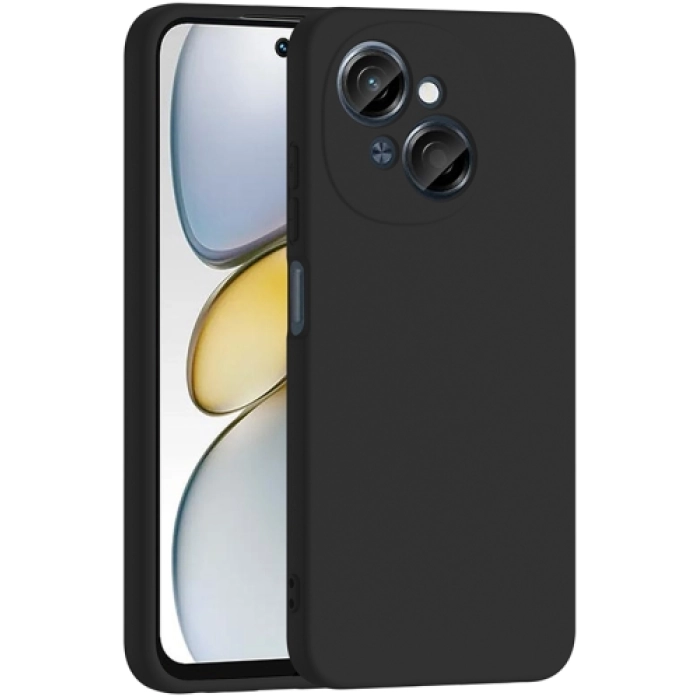 Tecno Spark Go 1 2025 Kılıf İçi Kadife Mat Mara Lansman Silikon Kapak  - Siyah