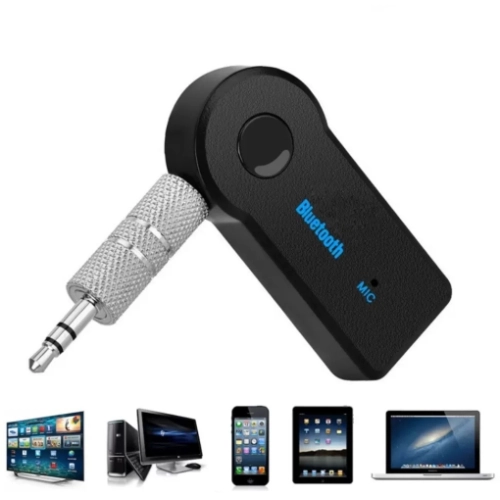 Universal Telefonlara Bluetooth Receiver Usb Aux Wireless Microfonlu Konuşma Özellikli Araç Kiti Telefon Müzik Dinleme - Siyah