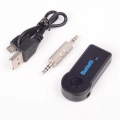 Universal Telefonlara Bluetooth Receiver Usb Aux Wireless Microfonlu Konuşma Özellikli Araç Kiti Telefon Müzik Dinleme - Siyah