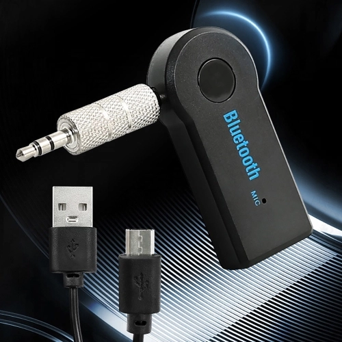 Universal Telefonlara Bluetooth Receiver Usb Aux Wireless Microfonlu Konuşma Özellikli Araç Kiti Telefon Müzik Dinleme - Siyah
