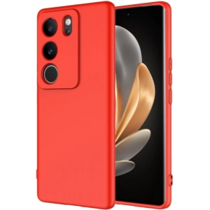 Vivo V29 5g Kılıf İçi Kadife Mat Mara Lansman Silikon Kapak  - Kırmızı