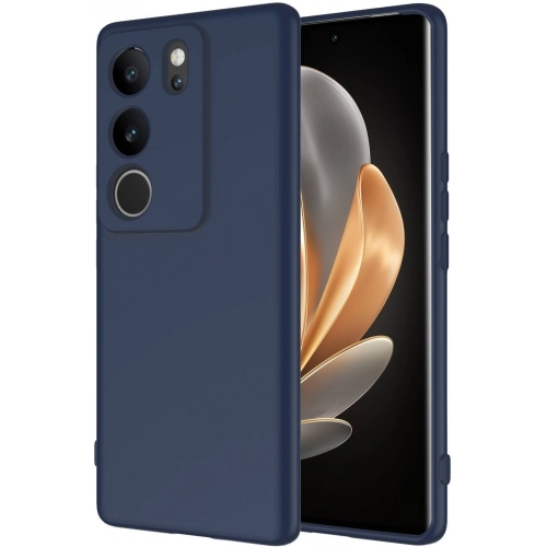 Vivo V29 5g Kılıf İçi Kadife Mat Mara Lansman Silikon Kapak  - Lacivert