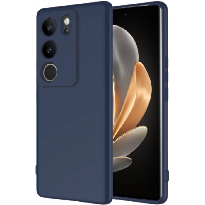 Vivo V29 5g Kılıf İçi Kadife Mat Mara Lansman Silikon Kapak  - Lacivert