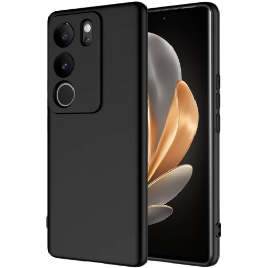 Vivo V29 5g Kılıf İçi Kadife Mat Mara Lansman Silikon Kapak  - Siyah