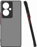 Vivo V29 Lite 5G Kılıf Kamera Korumalı Arkası Şeffaf Mat Silikon Kapak - Siyah