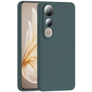 Vivo V50 Lite 4g Kılıf İçi Kadife Mat Mara Lansman Silikon Kapak  - Koyu Yeşil
