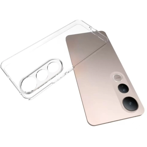 Vivo V50 Lite 4g Kılıf Kamera Korumalı Esnek Silikon Kapak - Şeffaf
