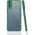 Vivo Y11s Kılıf Renkli Silikon Kamera Lens Korumalı Şeffaf Parfe Kapak - Yeşil
