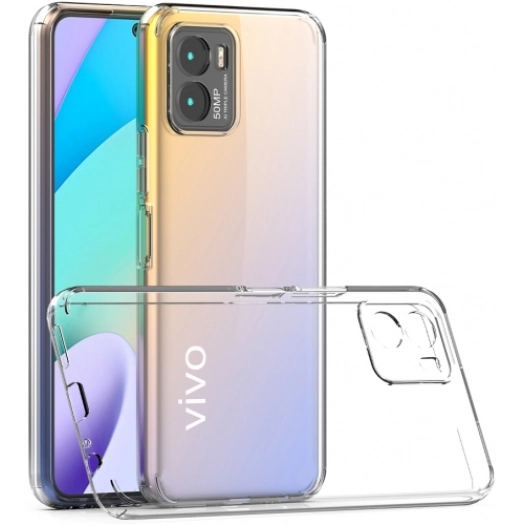 Vivo Y15s Kılıf Kamera Korumalı Esnek Silikon Kapak - Şeffaf