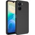 Vivo Y16 Kılıf İçi Kadife Mat Mara Lansman Silikon Kapak  - Siyah