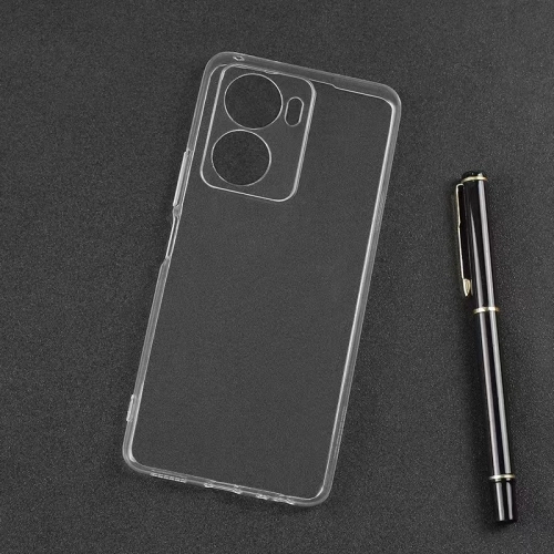 Vivo Y16 Kılıf Kamera Korumalı Esnek Silikon Kapak - Şeffaf