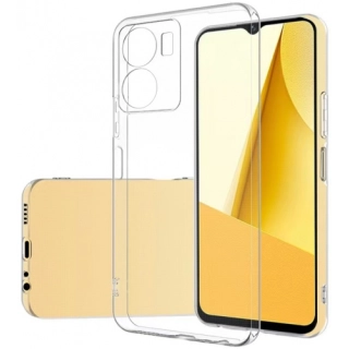 Vivo Y16 Kılıf Kamera Korumalı Esnek Silikon Kapak - Şeffaf
