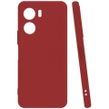 Vivo Y16 Kılıf Silikon Mat Esnek Kamera Korumalı Biye Kapak - Kırmızı