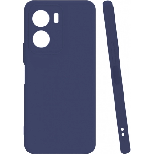 Vivo Y16 Kılıf Silikon Mat Esnek Kamera Korumalı Biye Kapak - Lacivert