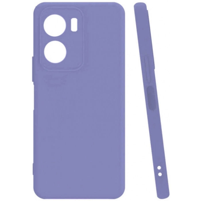 Vivo Y16 Kılıf Silikon Mat Esnek Kamera Korumalı Biye Kapak - Lila