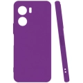 Vivo Y16 Kılıf Silikon Mat Esnek Kamera Korumalı Biye Kapak - Mor