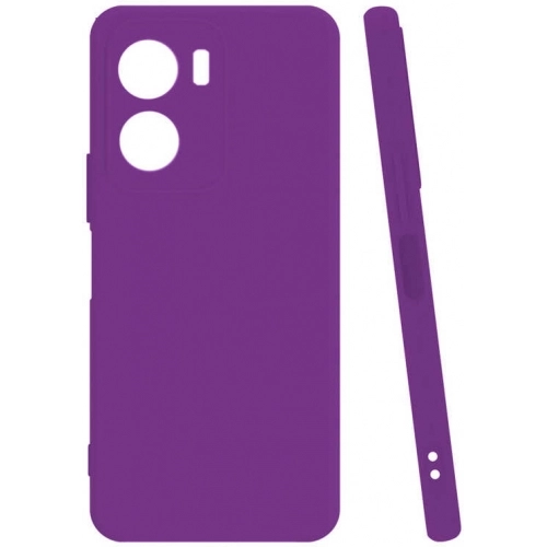 Vivo Y16 Kılıf Silikon Mat Esnek Kamera Korumalı Biye Kapak - Mor