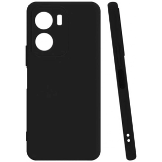 Vivo Y16 Kılıf Silikon Mat Esnek Kamera Korumalı Biye Kapak - Siyah