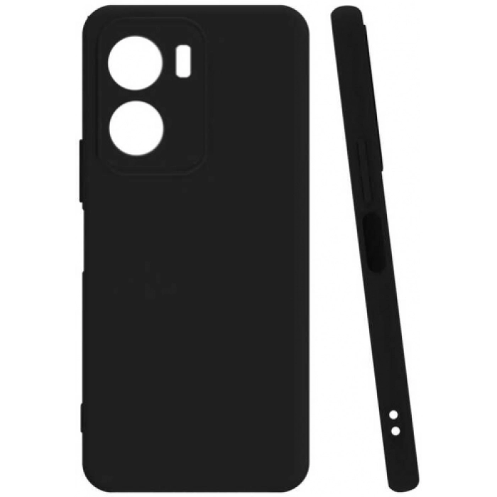 Vivo Y16 Kılıf Silikon Mat Esnek Kamera Korumalı Biye Kapak - Siyah