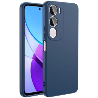 Vivo Y19s Kılıf İçi Kadife Mat Yüzey Mara Lansman Kapak  - Lacivert