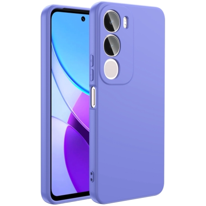 Vivo Y19s Kılıf İçi Kadife Mat Yüzey Mara Lansman Kapak  - Lila