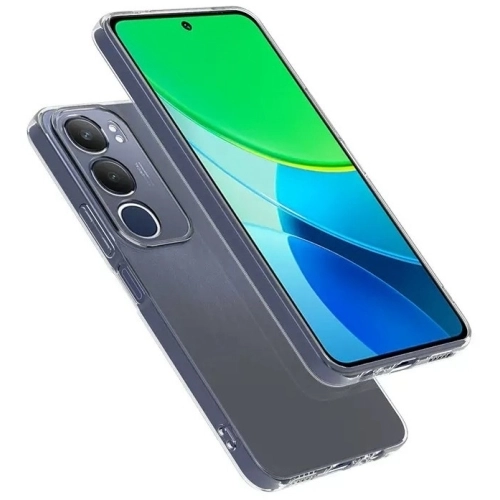 Vivo Y19s Kılıf Kamera Korumalı Esnek Silikon Kapak - Şeffaf