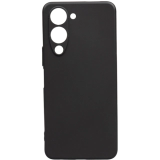 Vivo Y19s Kılıf Silikon Mat Esnek Kamera Korumalı Biye Kapak - Siyah